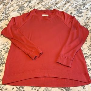 Lou & Grey: coral crew neck sweater, size medium